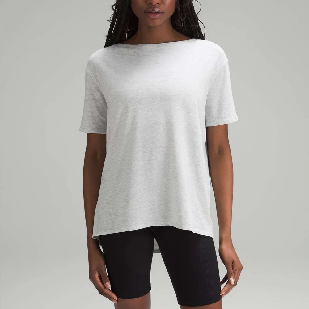 Lululemon Back in Action Short-Sleeve Shirt Heathered Core Ultra Light Grey